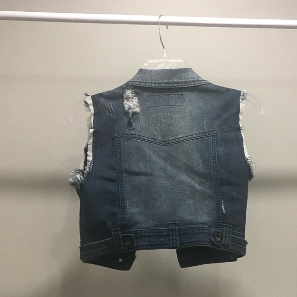 Distressed denim vest - Picture 2 of 2